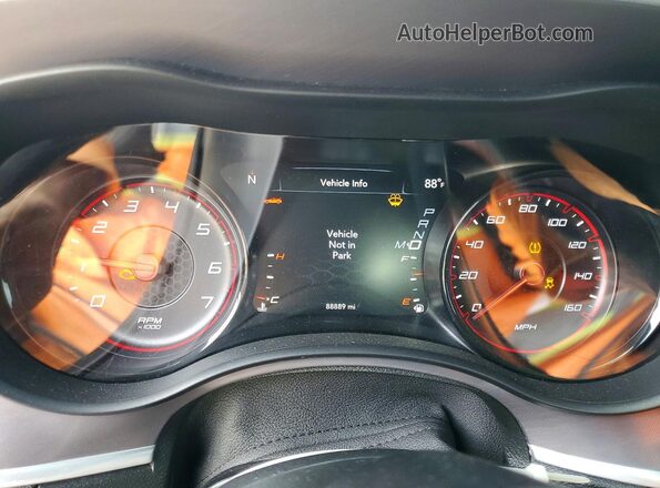 2C3CDXCT6NH235493 2022 DODGE CHARGER Black Вид щитка приладів