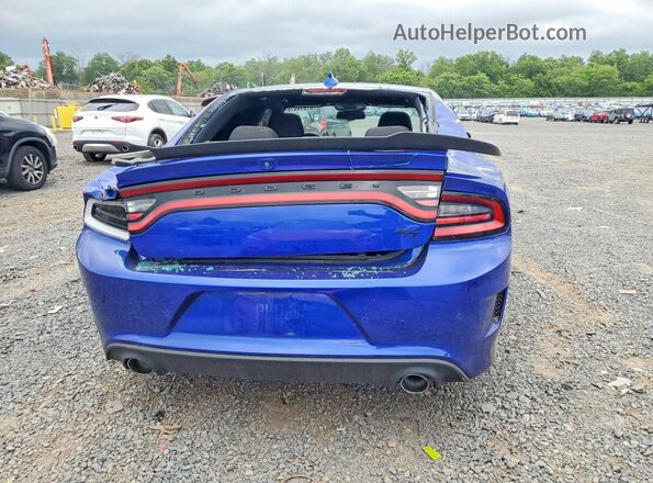 2C3CDXCT7NH189821 2022 DODGE CHARGER Blue Вид ззаду