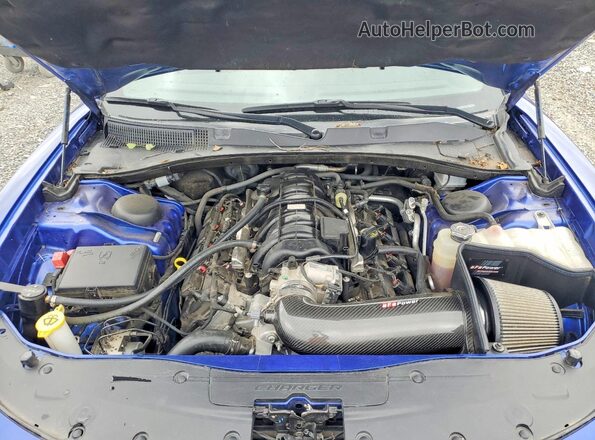 2C3CDXCT7NH189821 2022 DODGE CHARGER Blue Вид задньої частини салону