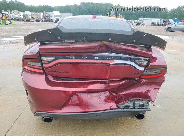 2C3CDXCT8KH692561 2019 DODGE CHARGER Burgundy Widok z tyłu