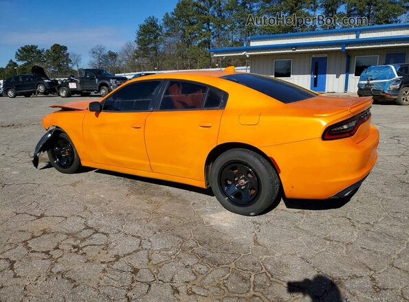 2C3CDXCT9JH122308 2018 DODGE CHARGER Orange Задня ліва чверть