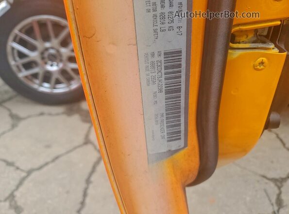 2C3CDXCT9JH122308 2018 DODGE CHARGER Orange Вид наклейки з VIN-кодом