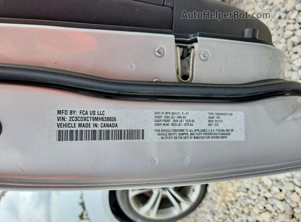 2C3CDXCT9MH638656 2021 DODGE CHARGER Silver Engine compartment view