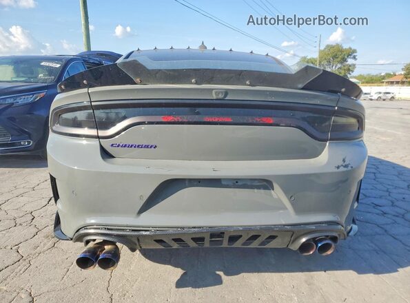 2C3CDXCTXJH295139 2018 DODGE CHARGER Gray უკანა ხედი