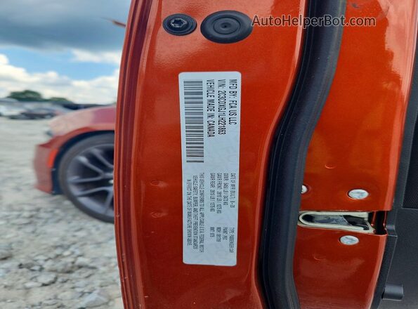2C3CDXGJ1LH221863 2020 DODGE CHARGER Orange VIN sticker view