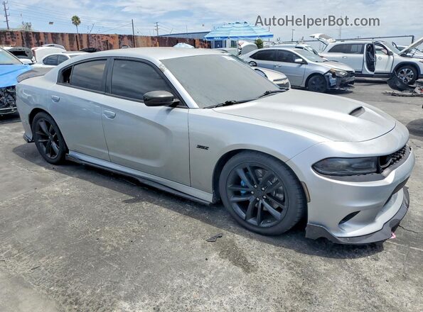 2C3CDXGJ4KH661607 2019 DODGE CHARGER Серебряный Передняя правая четверть
