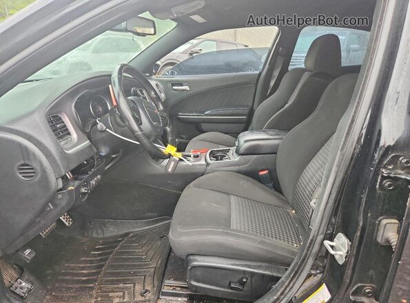 2C3CDXGJ5KH662748 2019 DODGE CHARGER Черный Вид салона спереди