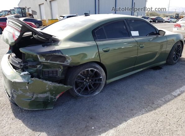 2C3CDXGJ6KH650592 2019 DODGE CHARGER Green Задня права чверть
