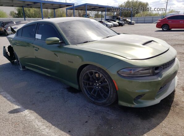 2C3CDXGJ6KH650592 2019 DODGE CHARGER Green Передня права чверть