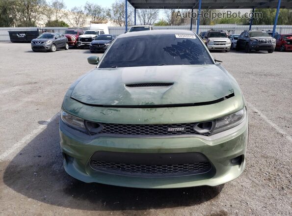 2C3CDXGJ6KH650592 2019 DODGE CHARGER Green Вид спереду