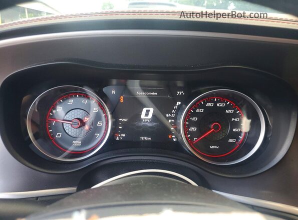 2C3CDXGJ6NH195375 2022 DODGE CHARGER Gray Вид щитка приладів