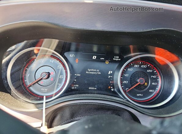 2C3CDXGJ7KH613065 2019 DODGE CHARGER Gray Вид щитка приладів