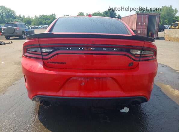 2C3CDXGJ7KH701467 2019 DODGE CHARGER Red Вид ззаду