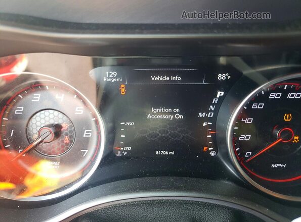 2C3CDXGJ7KH701467 2019 DODGE CHARGER Red Вид щитка приладів