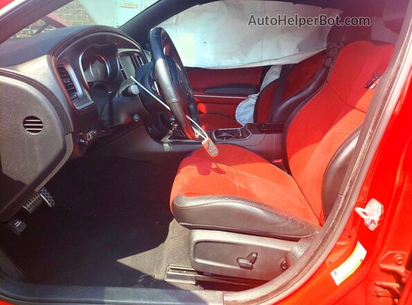 2C3CDXGJ7KH701467 2019 DODGE CHARGER Red Вид салону спереду