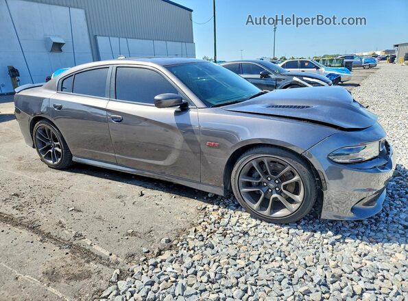 2C3CDXGJ7MH623095 2021 DODGE CHARGER Gray Delantero derecho