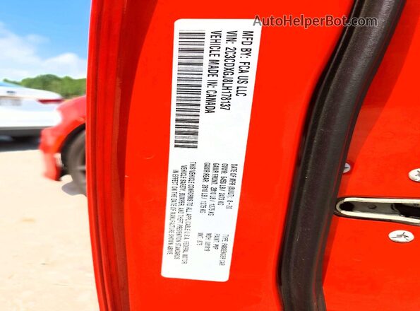 2C3CDXGJ8LH178137 2020 DODGE CHARGER Orange Շարժիչի բաժամունքի տեսք