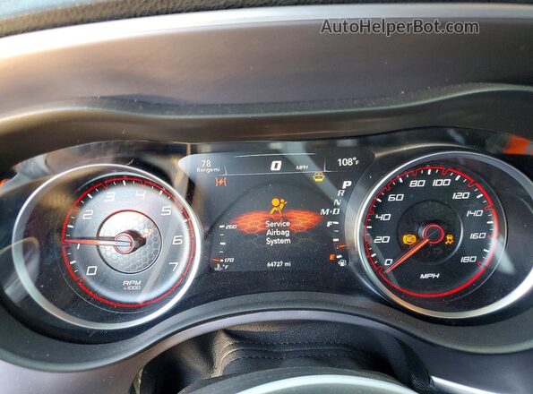 2C3CDXGJ8MH542025 2021 DODGE CHARGER Gray Вид щитка приладів
