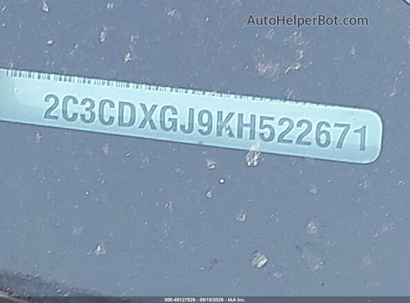 2C3CDXGJ9KH522671 2019 DODGE CHARGER Бордовый Вид подкапотного пространства