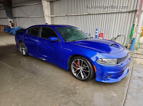 2C3CDXGJXJH273506 2018 DODGE CHARGER Blue Przód prawy