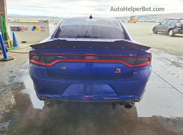 2C3CDXGJXJH273506 2018 DODGE CHARGER Blue Widok z tyłu