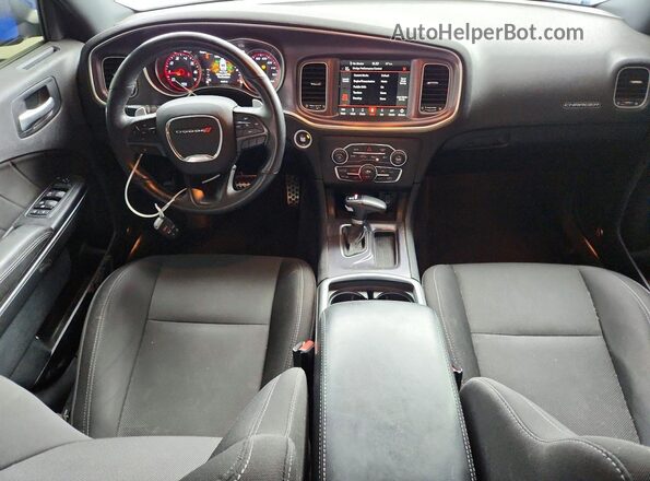 2C3CDXGJXJH273506 2018 DODGE CHARGER Blue Widok deski rozdzielczej