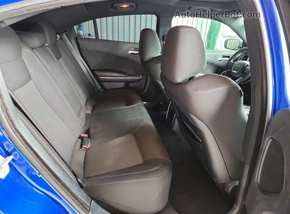 2C3CDXGJXJH273506 2018 DODGE CHARGER Blue Widok tylnych siedzeń