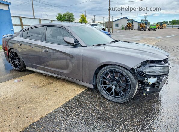 2C3CDXHG3KH685030 2019 DODGE CHARGER Gray Delantero derecho