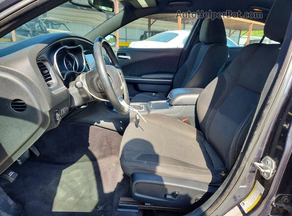 2C3CDXHG4GH357168 2016 DODGE CHARGER Charcoal Front interior view