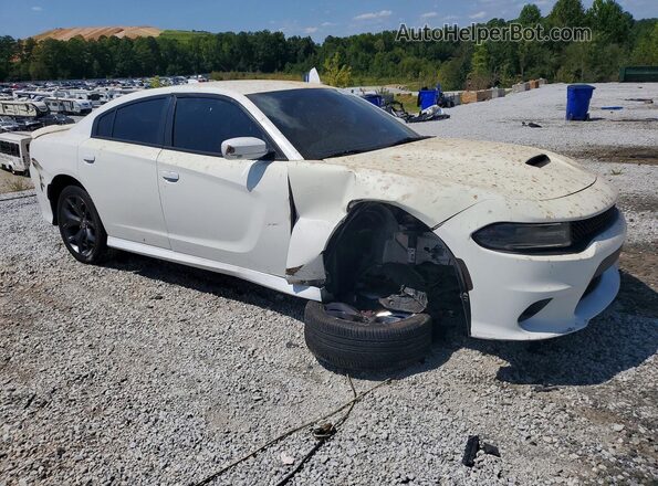 2C3CDXHG4KH608554 2019 DODGE CHARGER Белый Передняя правая четверть