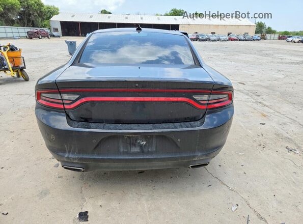2C3CDXHG7JH158106 2018 DODGE CHARGER Black Вид ззаду