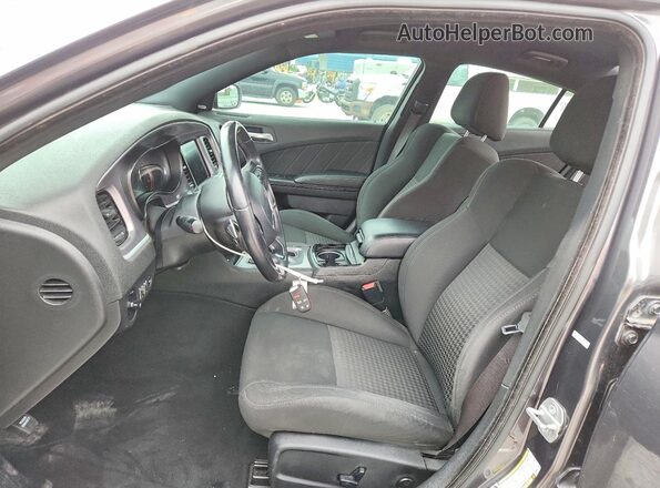 2C3CDXHG7KH622173 2019 DODGE CHARGER Угольный Вид салона спереди