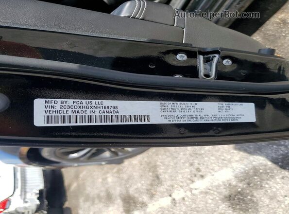 2C3CDXHGXNH169798 2022 DODGE CHARGER Black Շարժիչի բաժամունքի տեսք