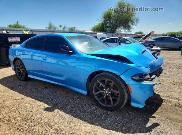 2C3CDXHGXPH663744 2023 DODGE CHARGER Blue Front right