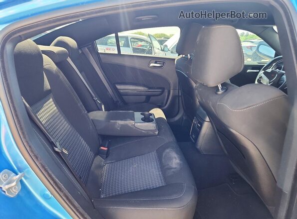 2C3CDXHGXPH663744 2023 DODGE CHARGER Blue Rear seats view