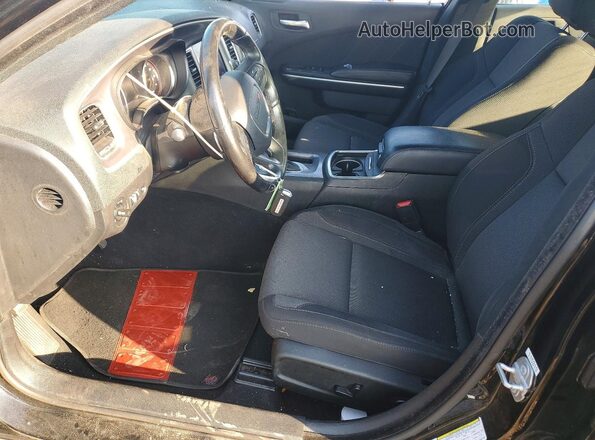 2C3CDXJG1KH651128 2019 DODGE CHARGER Black Widok wnętrza z przodu
