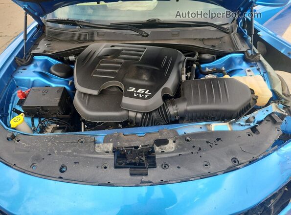 2C3CDXJG2KH547053 2019 DODGE CHARGER Синий Вид задней части салона