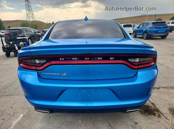 2C3CDXJG2KH547053 2019 DODGE CHARGER Синий Вид сзади