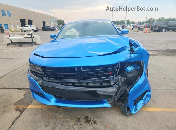 2C3CDXJG2KH547053 2019 DODGE CHARGER Синий Вид спереди