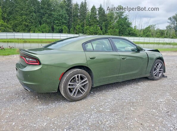 2C3CDXJG5KH580189 2019 DODGE CHARGER Green უკანა მარჯვენა