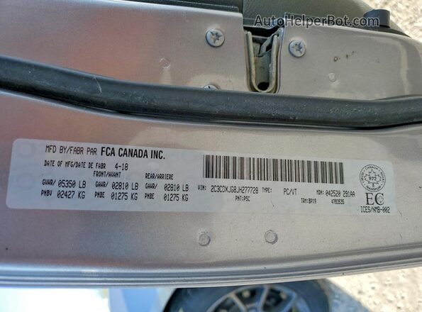 2C3CDXJG8JH277728 2018 DODGE CHARGER Silver Вид підкапотного простору