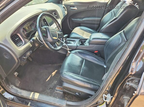 2C3CDXJG9HH576655 2017 DODGE CHARGER Black წინა სალონის ხედი