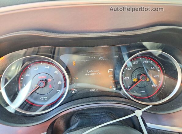 2C3CDXJG9KH555358 2019 DODGE CHARGER Gray Вид щитка приладів
