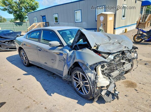 2C3CDXJG9KH555358 2019 DODGE CHARGER Gray Передня права чверть
