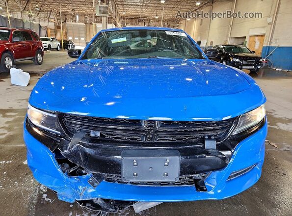 2C3CDXKG7NH194943 2022 DODGE CHARGER Blue Front view