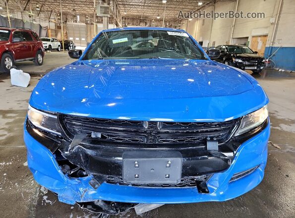 2C3CDXKG7NH194943 2022 DODGE CHARGER Blue 360 interior view