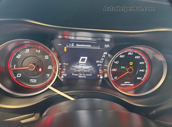 2C3CDXKG7NH194943 2022 DODGE CHARGER Blue Instrument cluster view