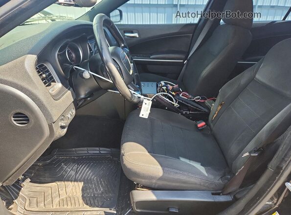 2C3CDXKT0KH733038 2019 DODGE CHARGER Black Вид салону спереду