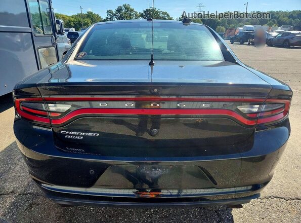 2C3CDXKT2KH733011 2019 DODGE CHARGER Black Вид ззаду
