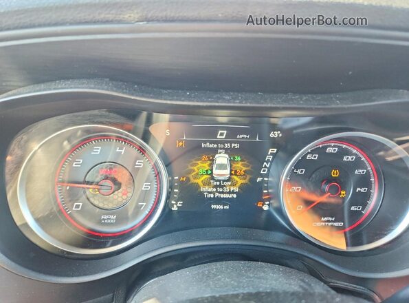 2C3CDXKT6GH331368 2016 DODGE CHARGER White Vista del cuadro de instrumentos
